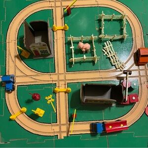 Vintage 1985 Connor Whittle Chips Wood Train Town Wooden Toy Railroad Lot